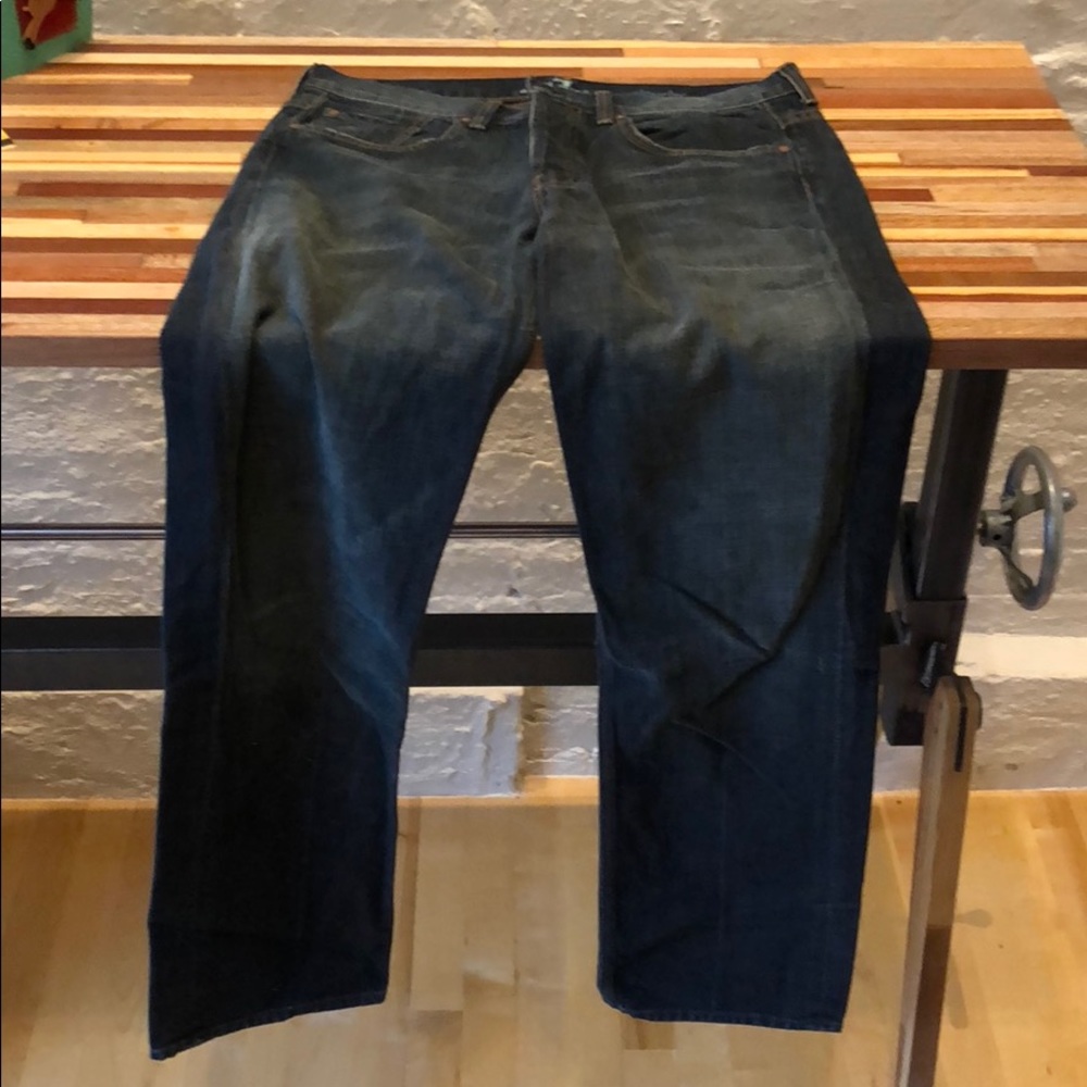 7 for all mankind dark wash slouchy jeans